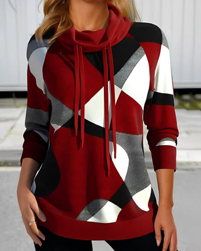 Amarae | Color boxes sweatshirt for women - Geometric pattern