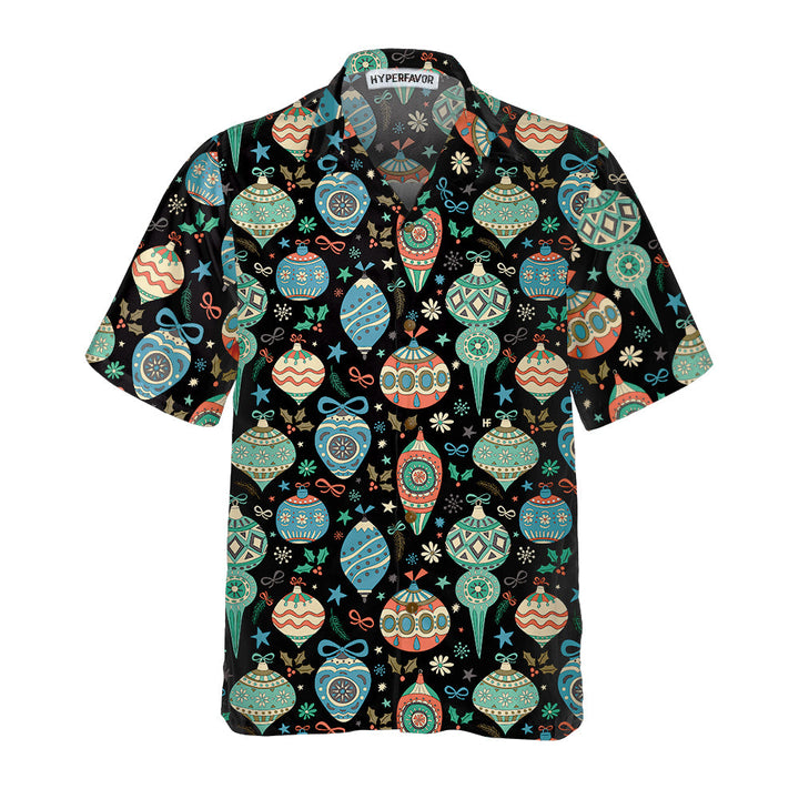 Lune London | Colorful Christmas Bauble Hawaii Shirt, Fun Christmas Shirt, Christmas Gift