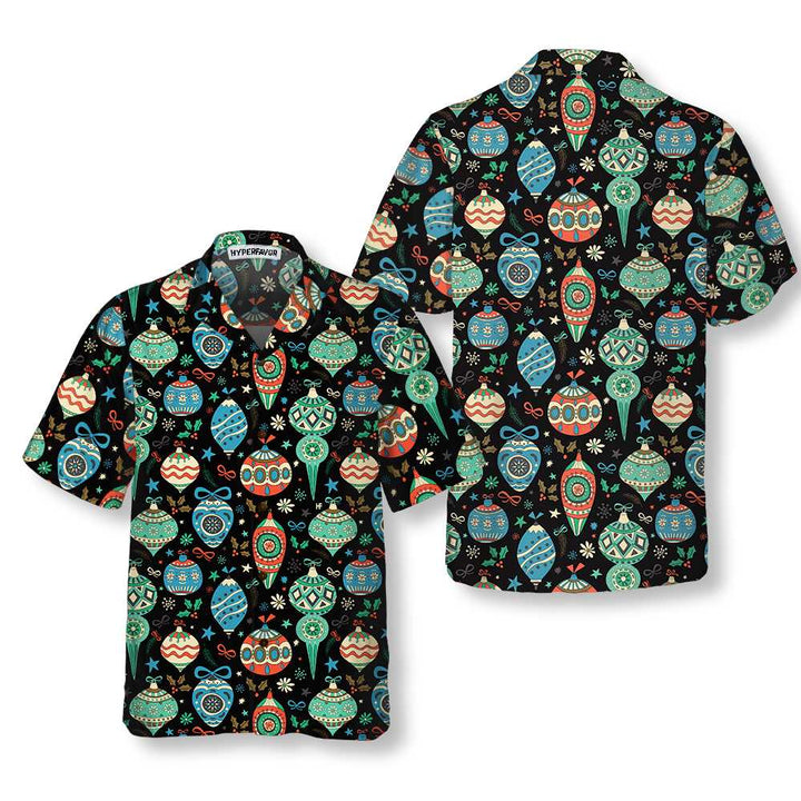 Lune London | Colorful Christmas Bauble Hawaii Shirt, Fun Christmas Shirt, Christmas Gift