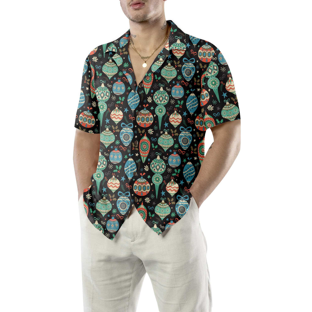 Lune London | Colorful Christmas Bauble Hawaii Shirt, Fun Christmas Shirt, Christmas Gift