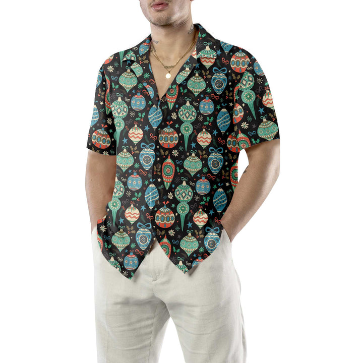 Lune London | Colorful Christmas Bauble Hawaii Shirt, Fun Christmas Shirt, Christmas Gift