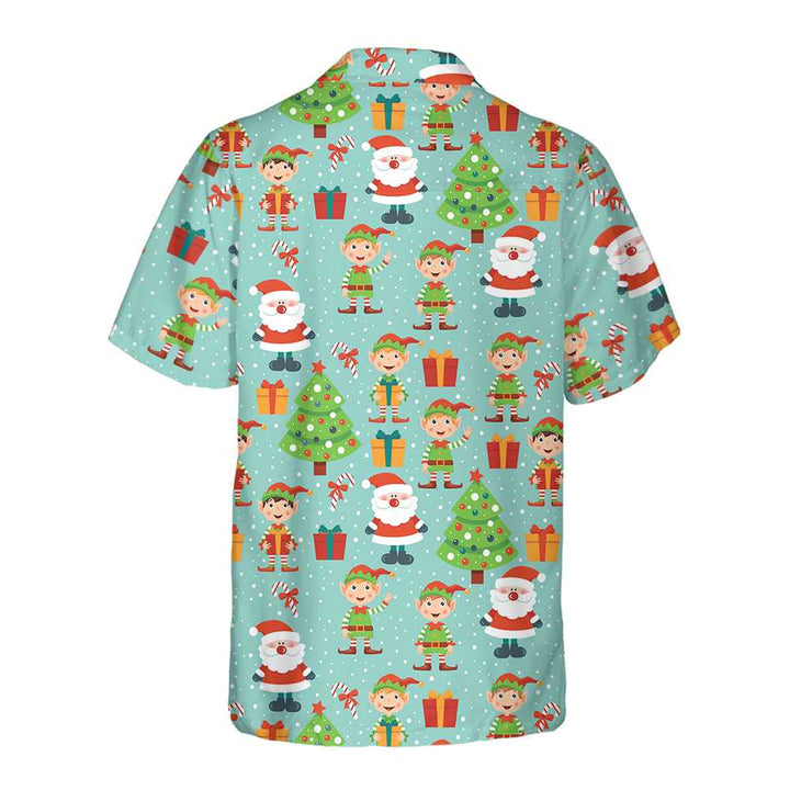 Lune London | Colorful Santa Helper patterned Hawaiian shirt, fun Christmas shirt, best Christmas gift idea
