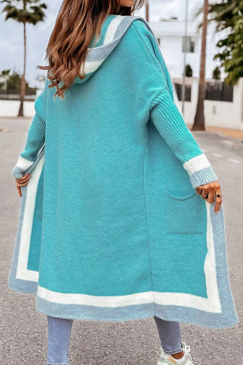 Lune London | Longer Cardigan - Open Front - Soft Knit - Ribbed Cuffs - With Pockets