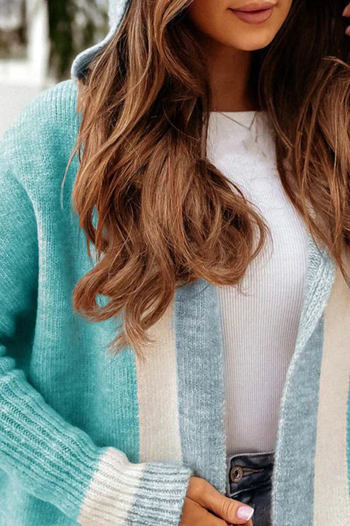 Lune London | Longer Cardigan - Open Front - Soft Knit - Ribbed Cuffs - With Pockets