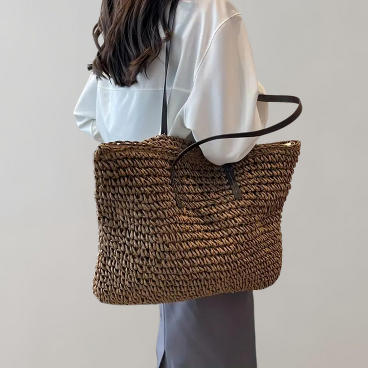 Lune London | Large Woven Tote Bag in Bohemian Beachy Style