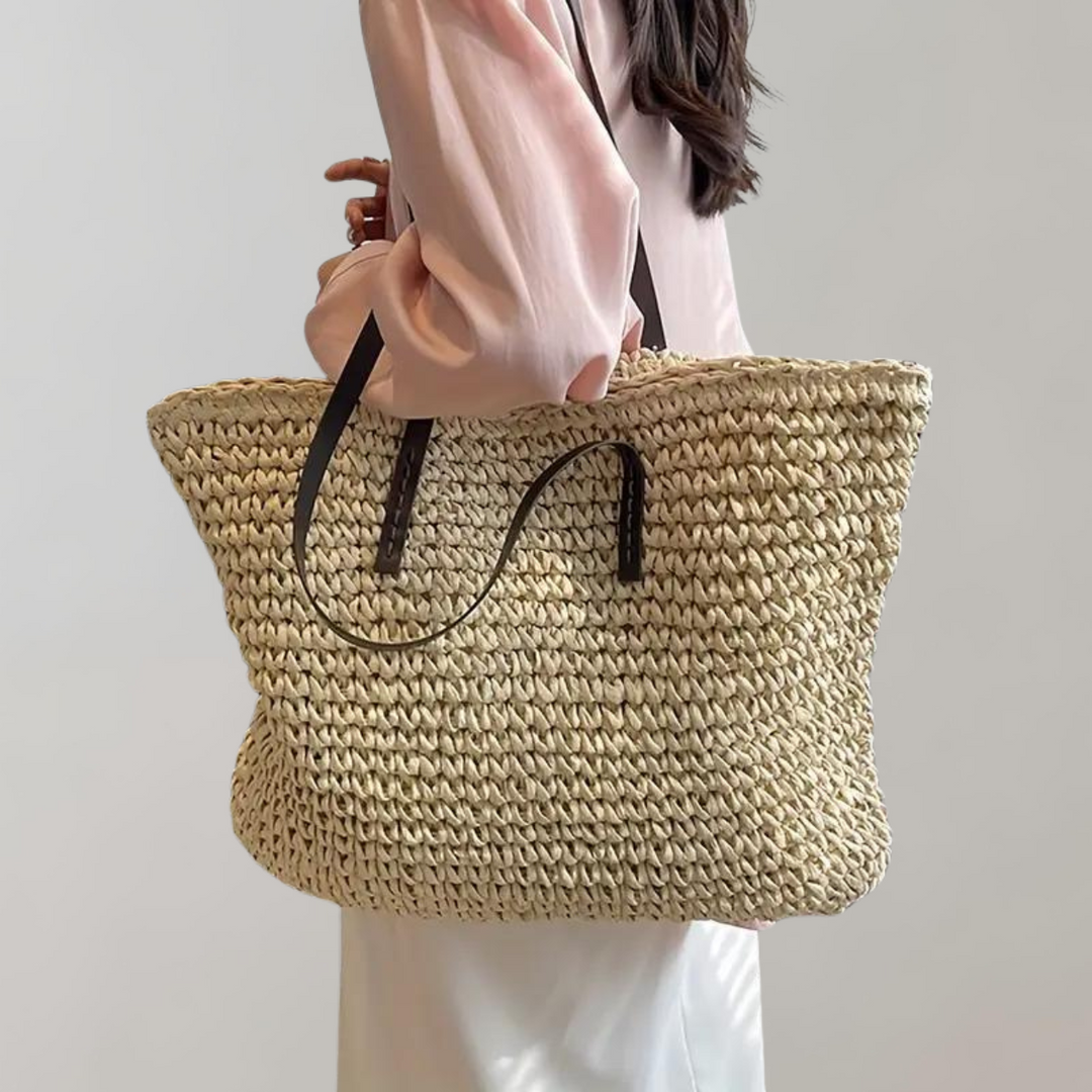 Lune London | Large Woven Tote Bag in Bohemian Beachy Style