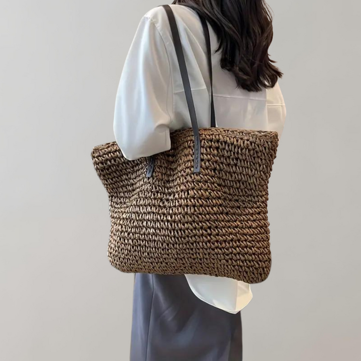 Lune London | Large Woven Tote Bag in Bohemian Beachy Style