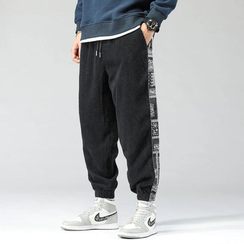 Amarae | Corduroy pants for men, patterned stripes - jogger style
