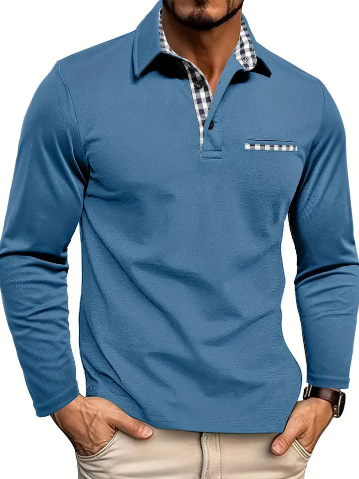 Lune London | Cotton Long Sleeve Polo Shirt for Men - Comfortable Fit