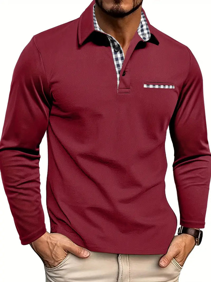Lune London | Cotton Long Sleeve Polo Shirt for Men - Comfortable Fit