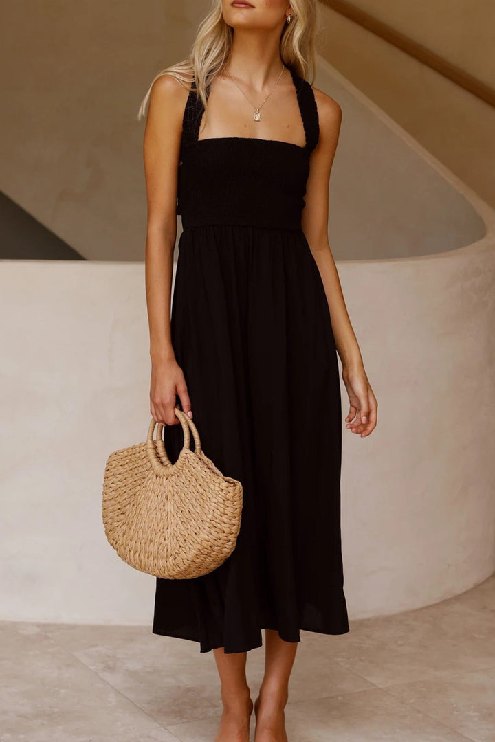 Lune London | Crisscross Tie-Back Midi Dress