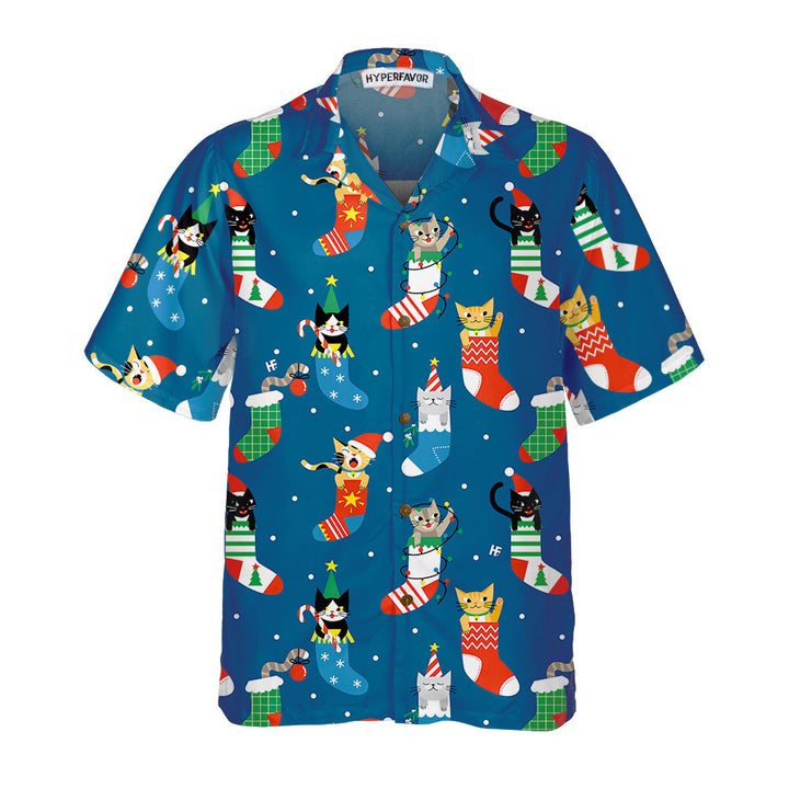 Lune London | Cute cats in Christmas socks Hawaiian shirt, Christmas cat shirt, Best Christmas gift