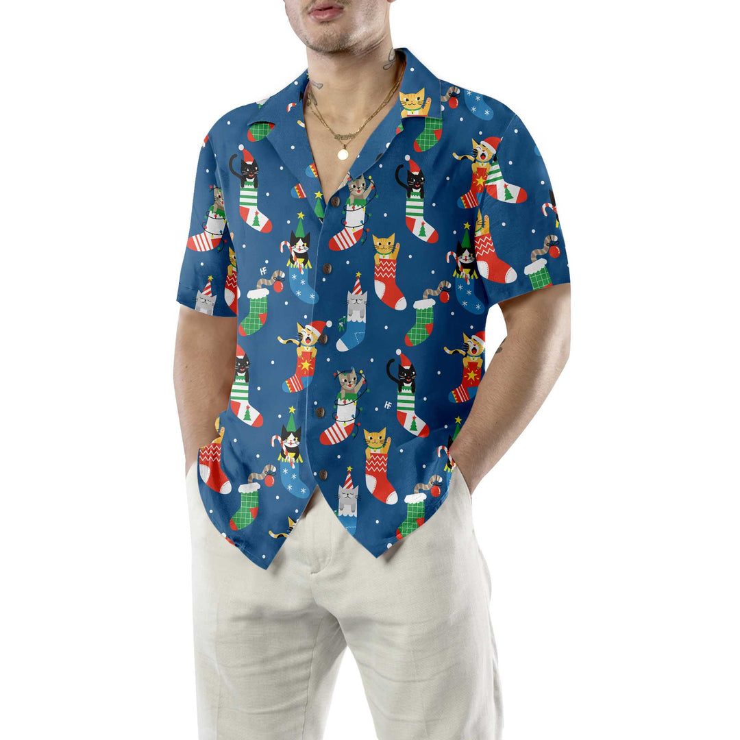 Lune London | Cute cats in Christmas socks Hawaiian shirt, Christmas cat shirt, Best Christmas gift