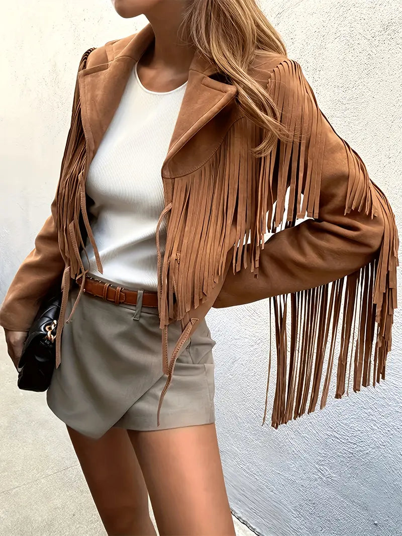 Lune London | Suede jacket with fringes