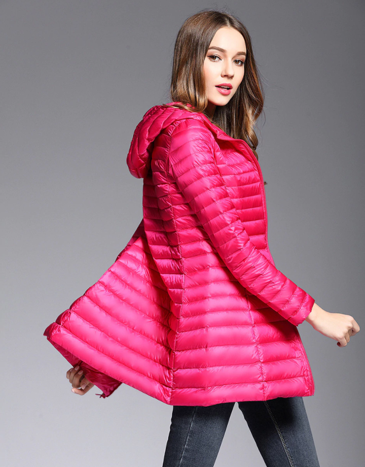 Lune London | Long Down Jacket with Hood Practical Lightness