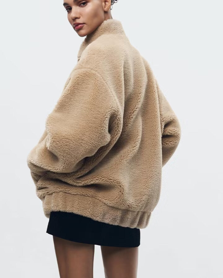Lune London | Coat with teddy bear look for women