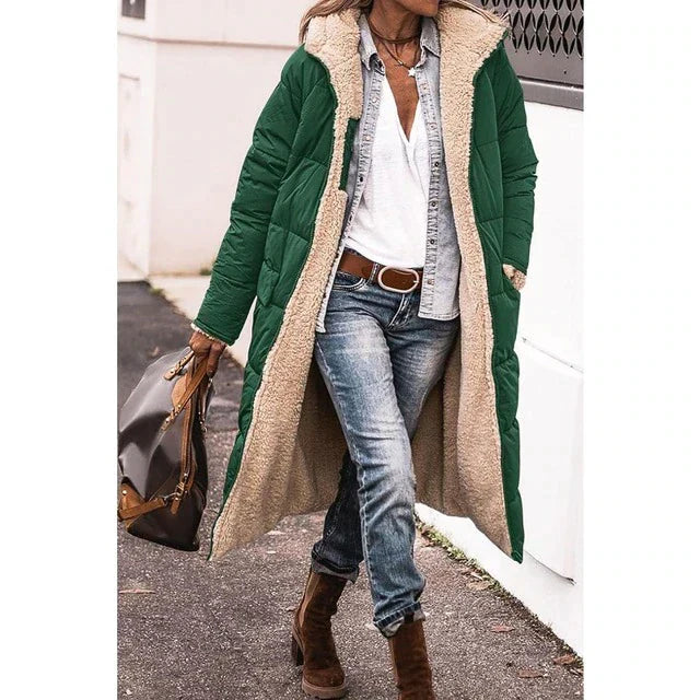 Amarae | Casual fleece coat Hazel with hood