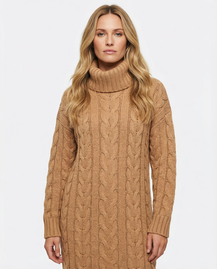 Elegant Warm Knitted Dress Winter | Heidi-Mode