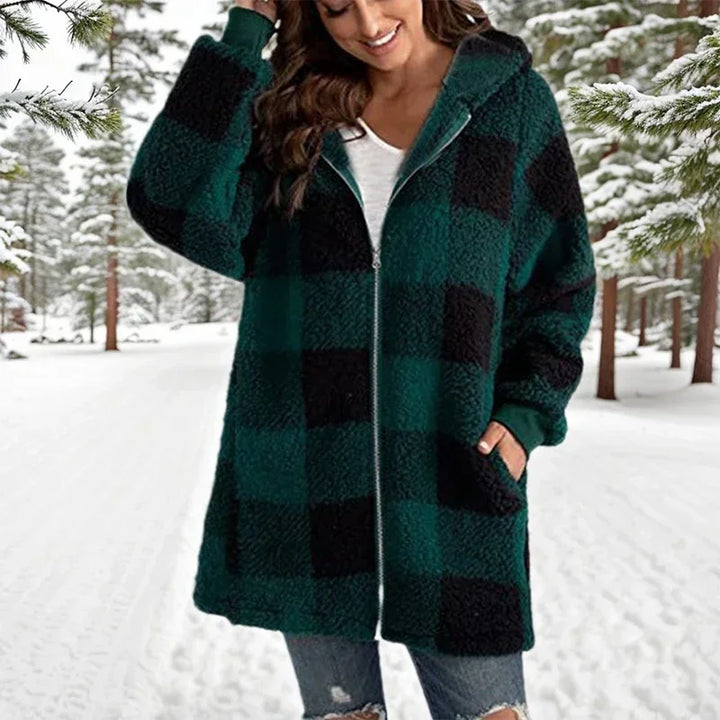 Lune London | Winter patchwork coat - Longer | | Hooded coat