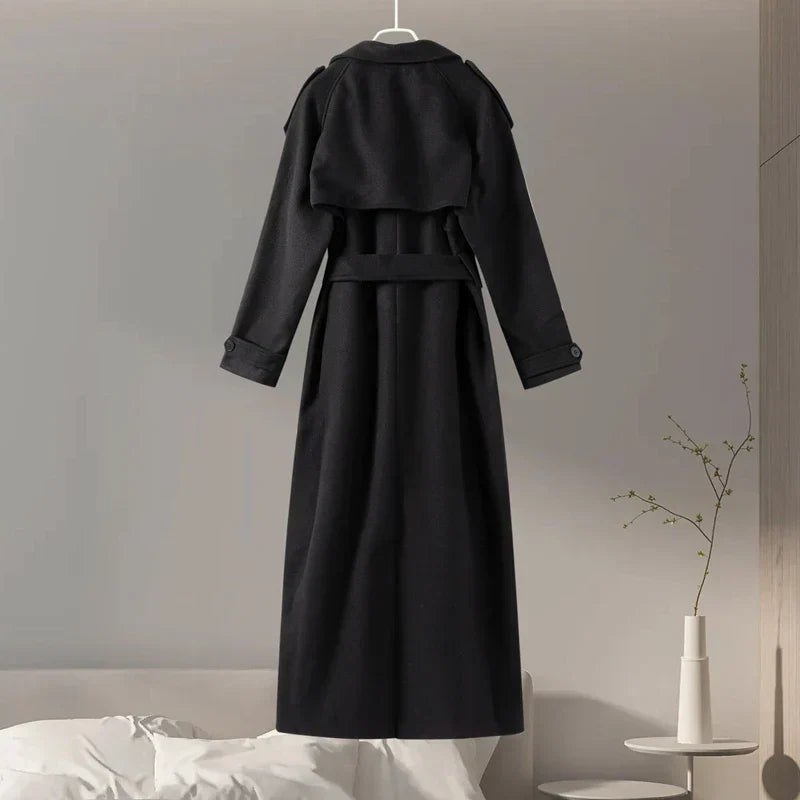 Lune London | Women's coat - Elegant and comfortable coat with belt and double row of buttons for cold days