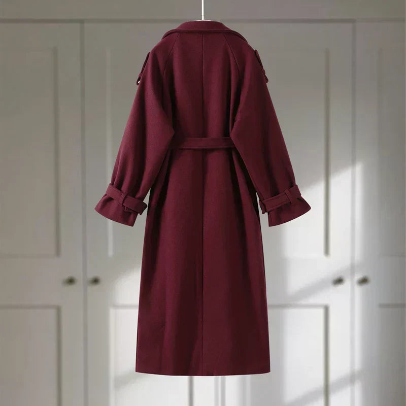 Lune London | Women's coat - Elegant and comfortable coat with belt and double row of buttons for cold days