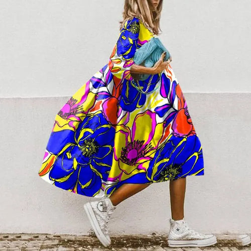 Amarae | Elegant Beach Dress with Print
