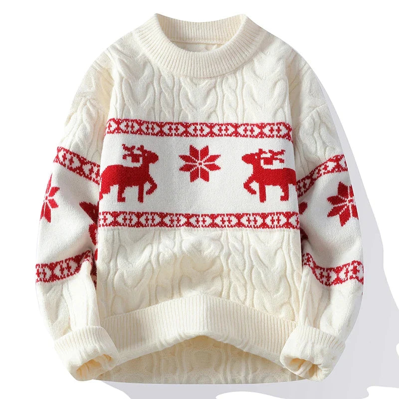 Lune London | Winter sweater with deer pattern - Warm and elegant knitted sweater for the holidays