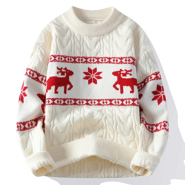 Lune London | Winter sweater with deer pattern - Warm and elegant knitted sweater for the holidays