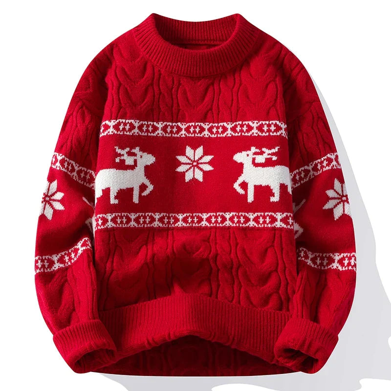 Lune London | Winter sweater with deer pattern - Warm and elegant knitted sweater for the holidays