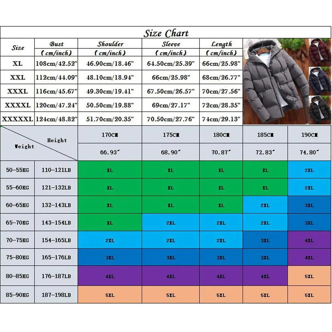 Lune London | Doudoune - Veste d'hiver pour hommes pour conditions météorologiques froides