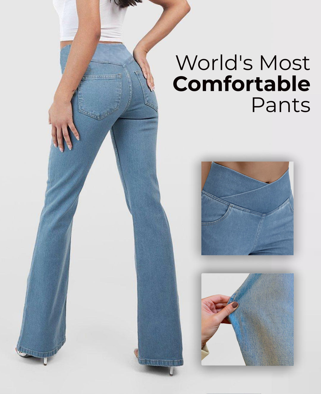 Lune London | High-waisted stretch jeans