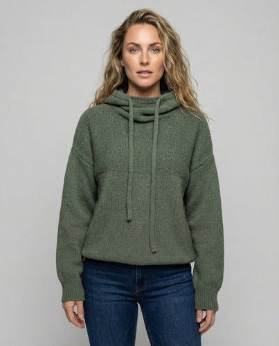 Casual, stylish pullover with stack collar | Amarae