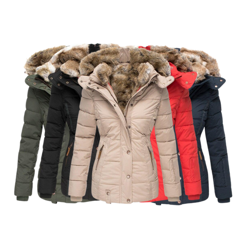 Amarae | quilted winter coat for women with fur collar