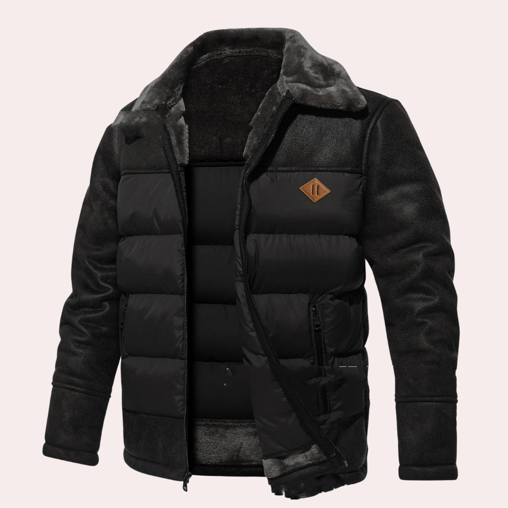 Lune London | Quilted hip-length winter jacket - Stand collar full zip jacket