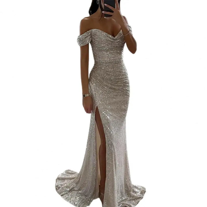 Lune London | Elegant V neck evening dress