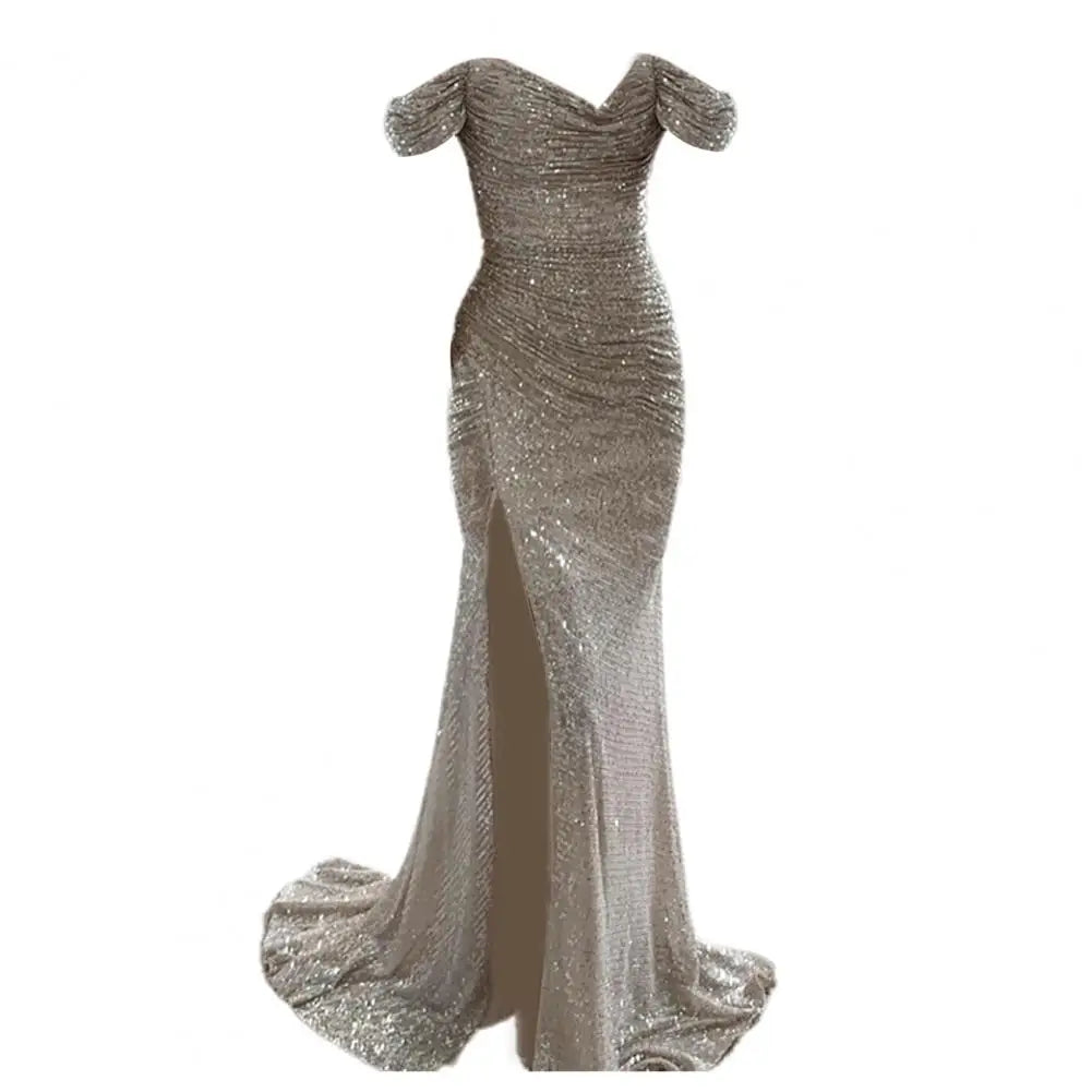 Lune London | Elegant V Neck Evening Dress
