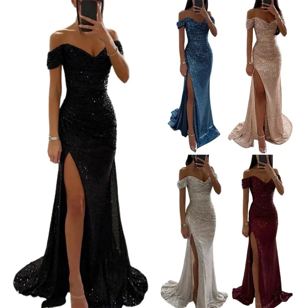 Lune London | Dress Elegant Off-Shoulder Evening Dress
