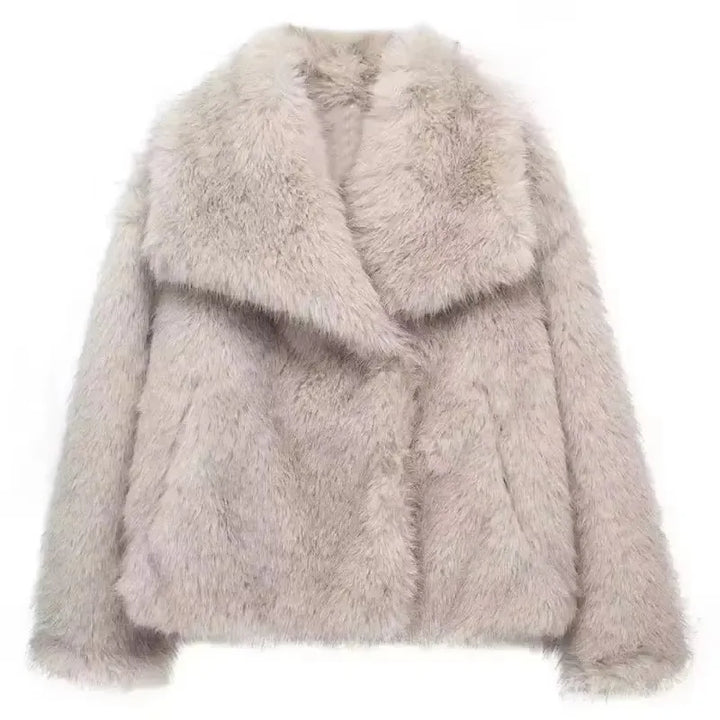 Lune London | Manteau d'hiver pour femmes - Manteau long en fausse fourrure