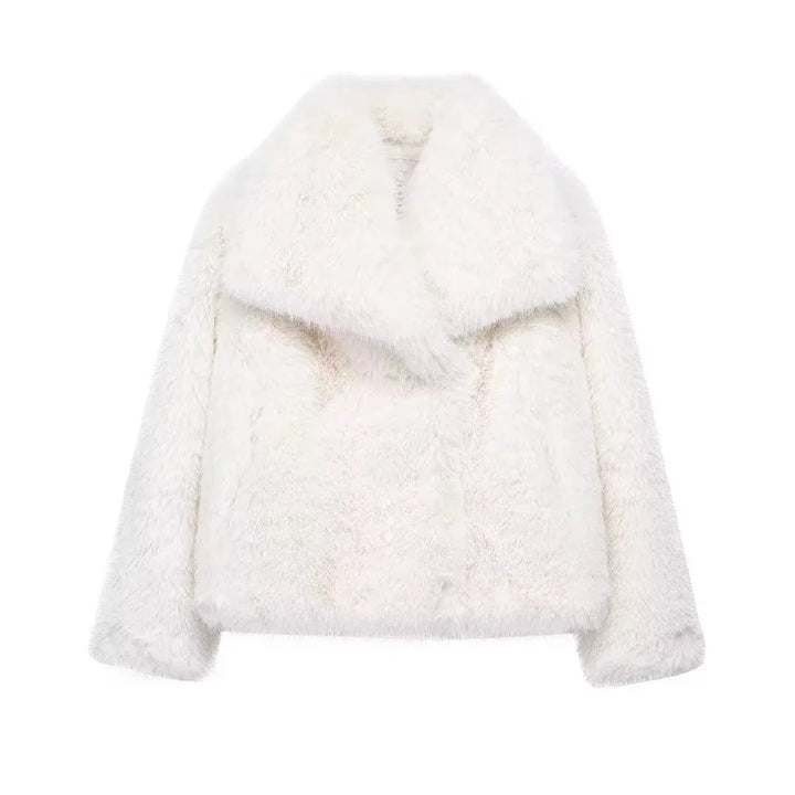 Lune London | Manteau d'hiver pour femmes - Manteau long en fausse fourrure