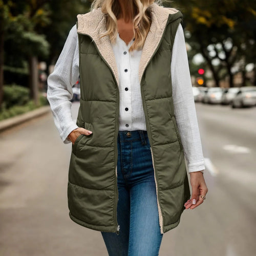 Amarae | Women's Vest with Fleece and Hood