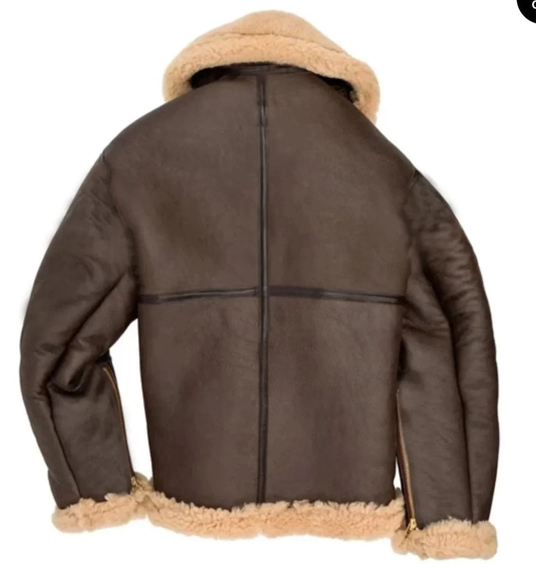 Amarae | Luxury Lambskin Pilot Jacket with Vintage Edge