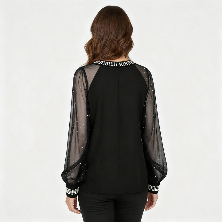 Mesh-Sequined Women's Top | Amarae