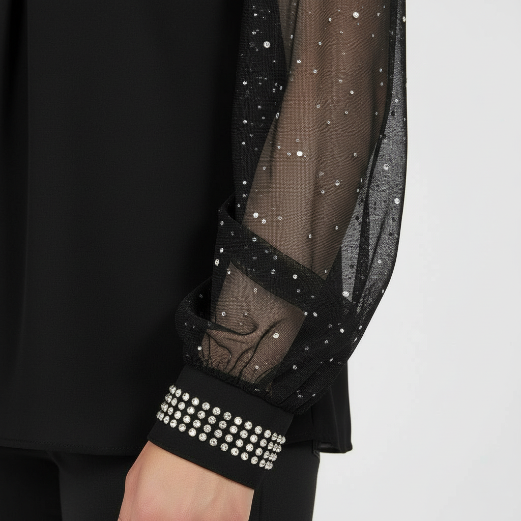 Mesh-Sequined Women's Top | Amarae