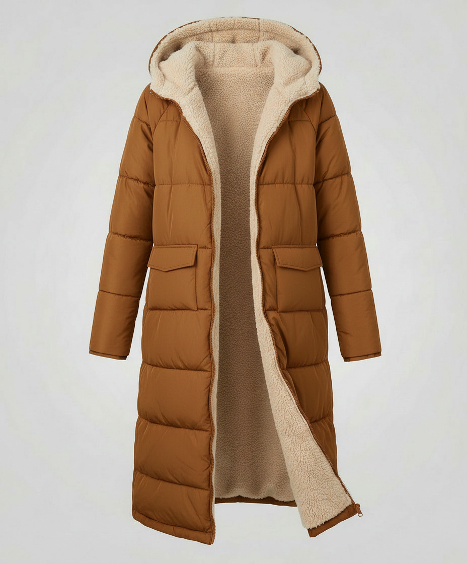 Reversible Long Women's Puffer Jacket | Heidi Fashion
