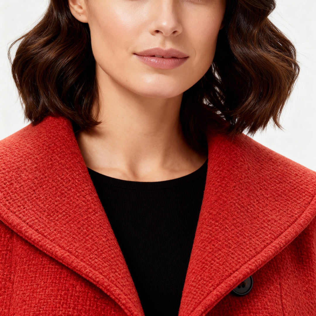 Windproof women's coat with shawl collar | Amarae