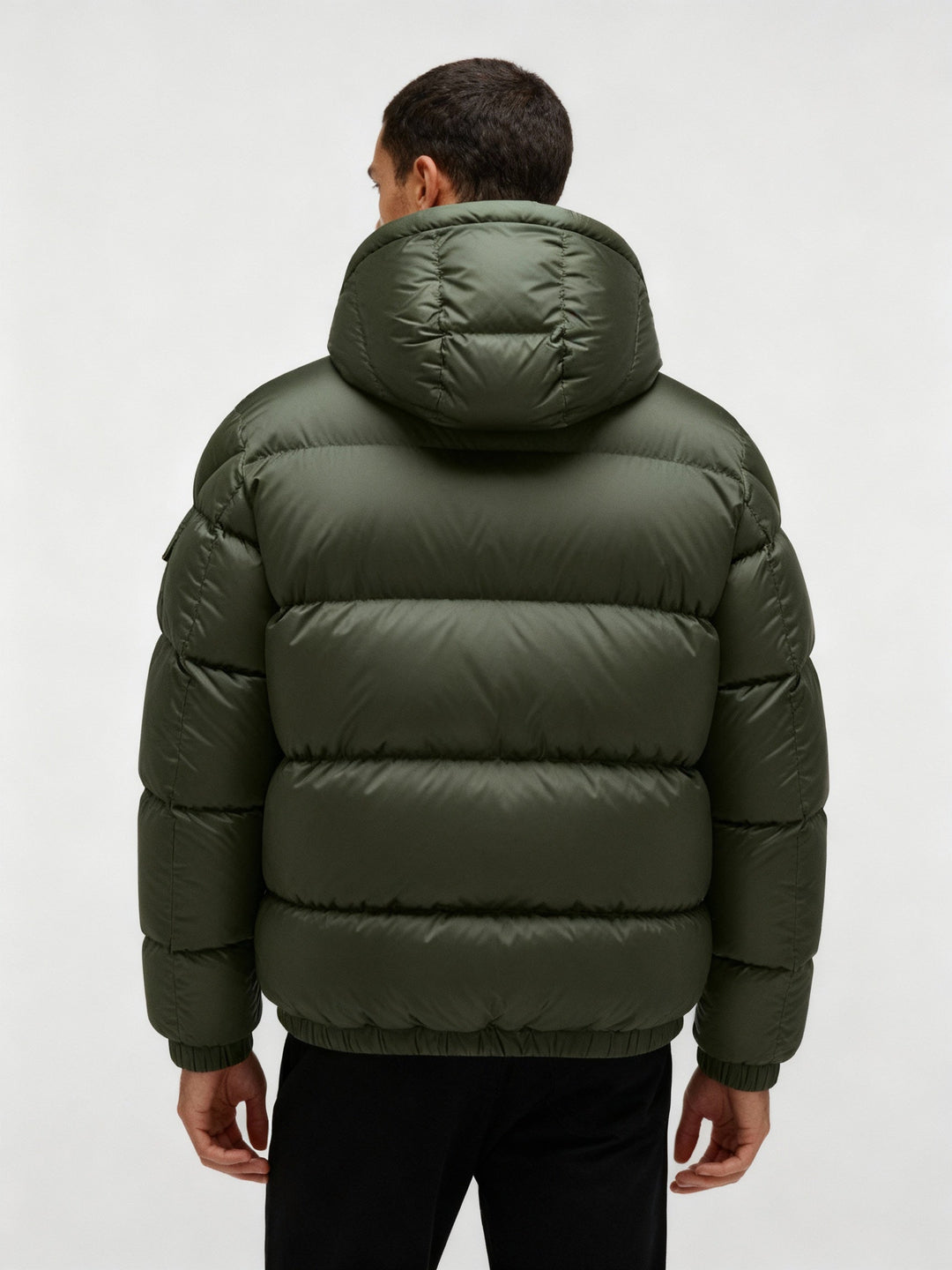 Men's puffer jacket made of duck feathers with warmth & hood | Amarae