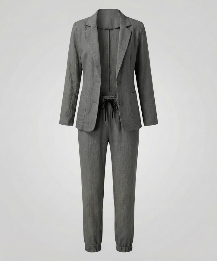 Elegant Blazer Jogger Women's Set | Heidi-Mode