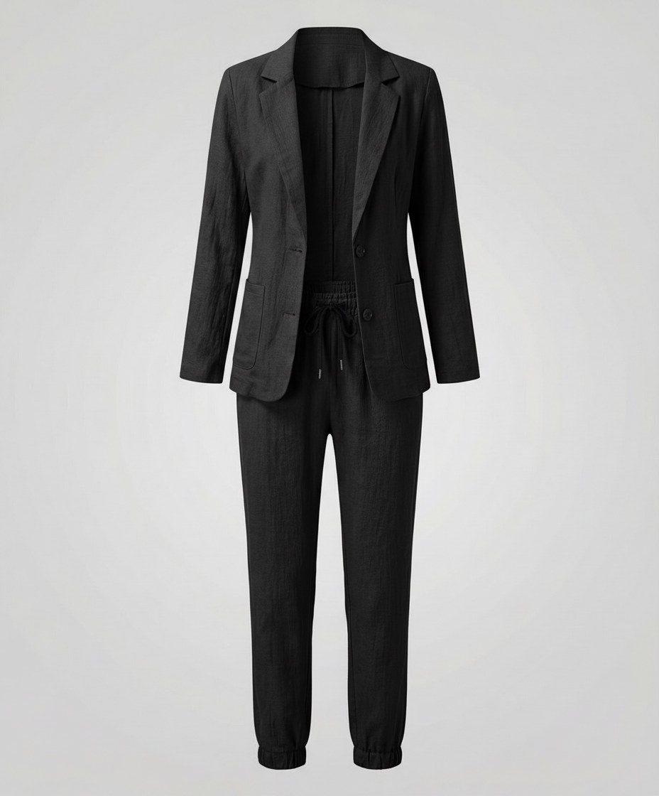 Elegant Blazer Jogger Women's Set | Heidi-Mode