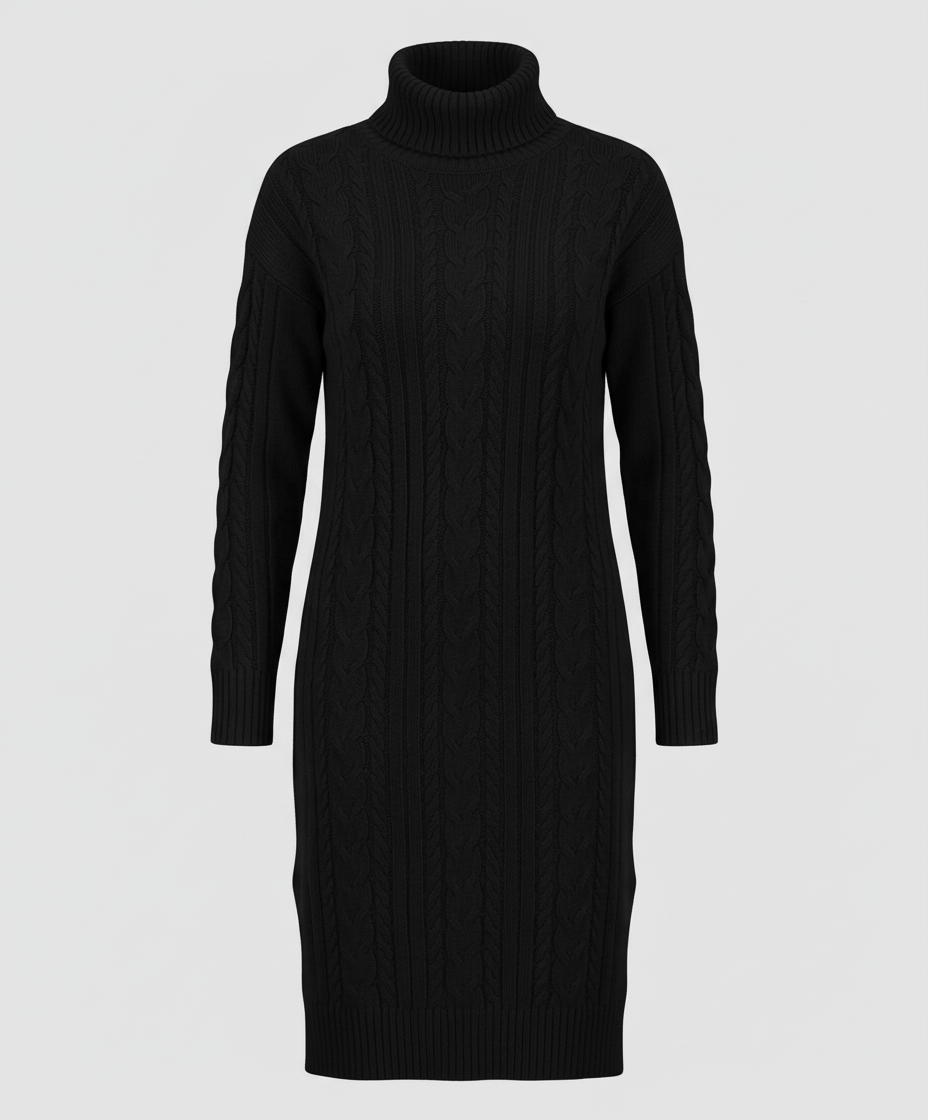 Elegant Warm Knitted Dress Winter | Heidi-Mode