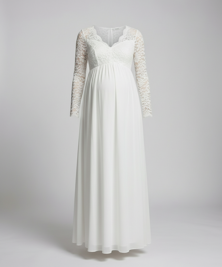 Elegant lace maxi dress for pregnant women | Heidi Fashion